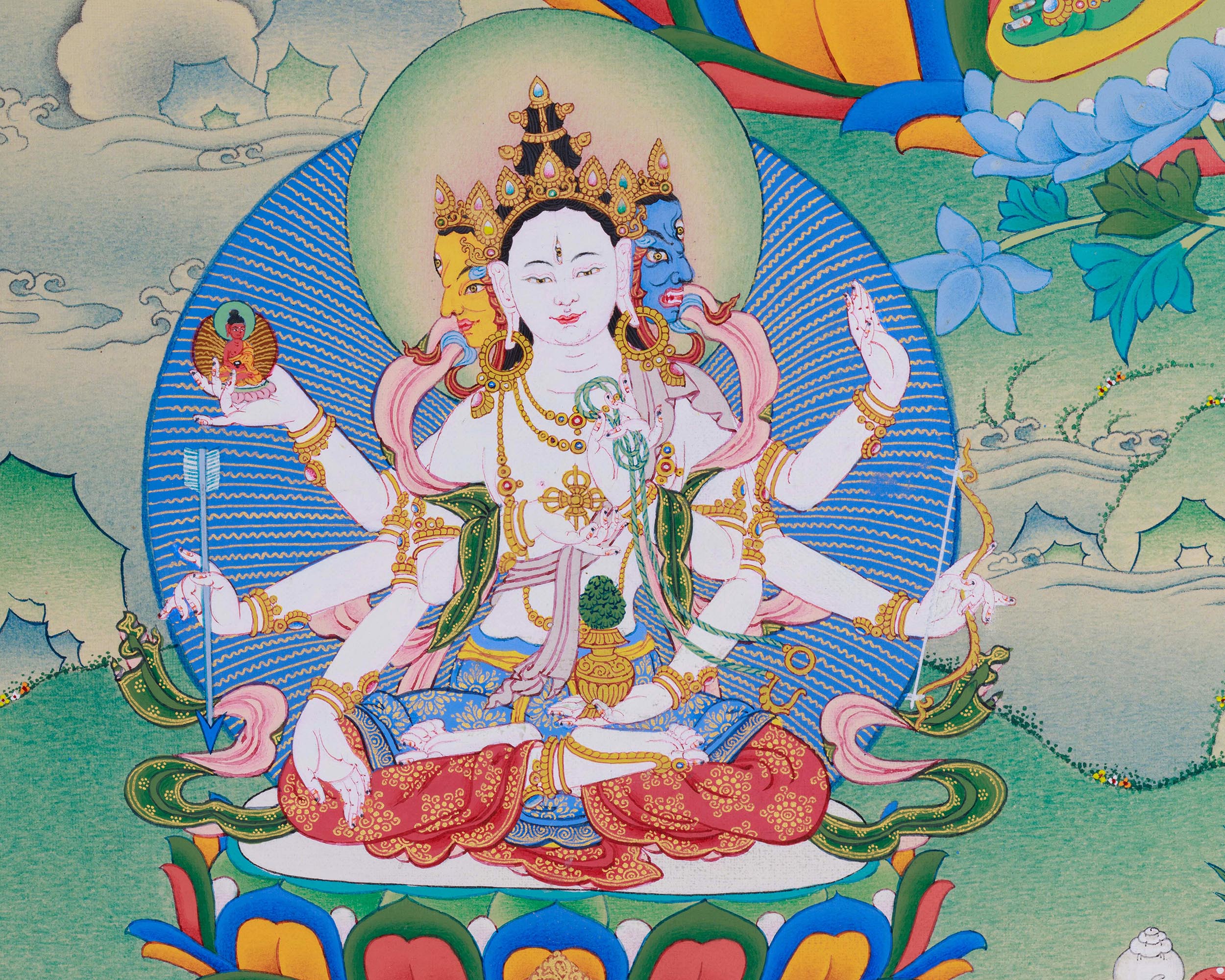 Mother Tara's Thangka Print | High Quality Green Tara Spiritual Reflection