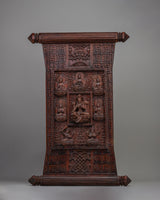 Wooden Wall Hanging Thangka of Green Tara