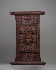 Wooden Wall Hanging Thangka of Green Tara