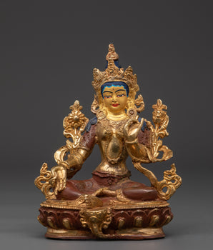 Green Tara Copper figurine