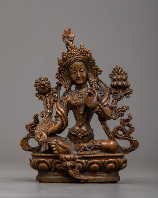 Mini Green Tara Statue