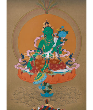 the-green-tara-goddess-painting-divine-feminine-altar-decor