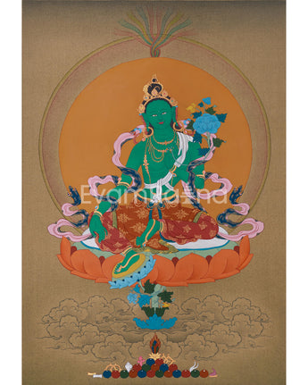 the-green-tara-goddess-painting-divine-feminine-altar-decor