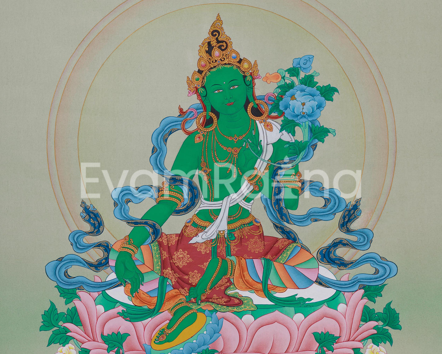 Arya Tara Thangka | Hand-Painted Deity of Compassion and Swift Protection