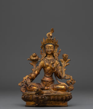 Sacred Green Tara Mother of Liberation | Handcrafted Nepali Meditation Altar Deity