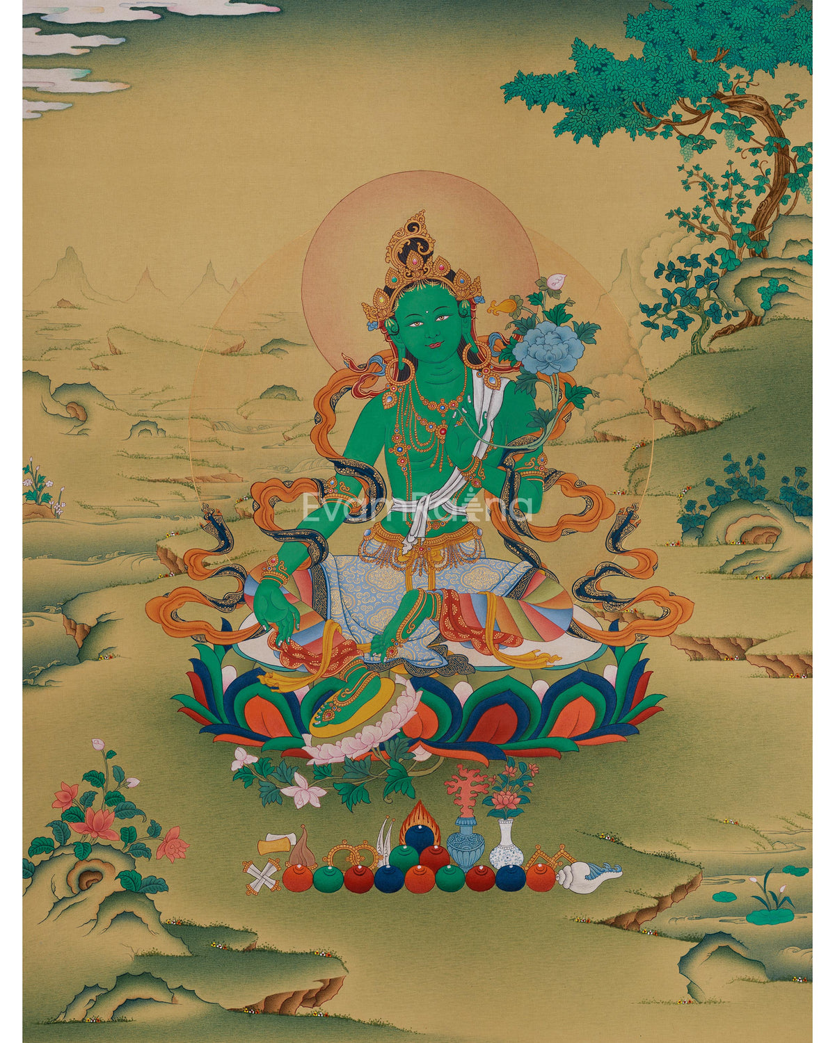 mother-of-liberation-green-tara-thangka