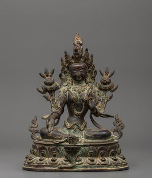 green-tara-antique-statue