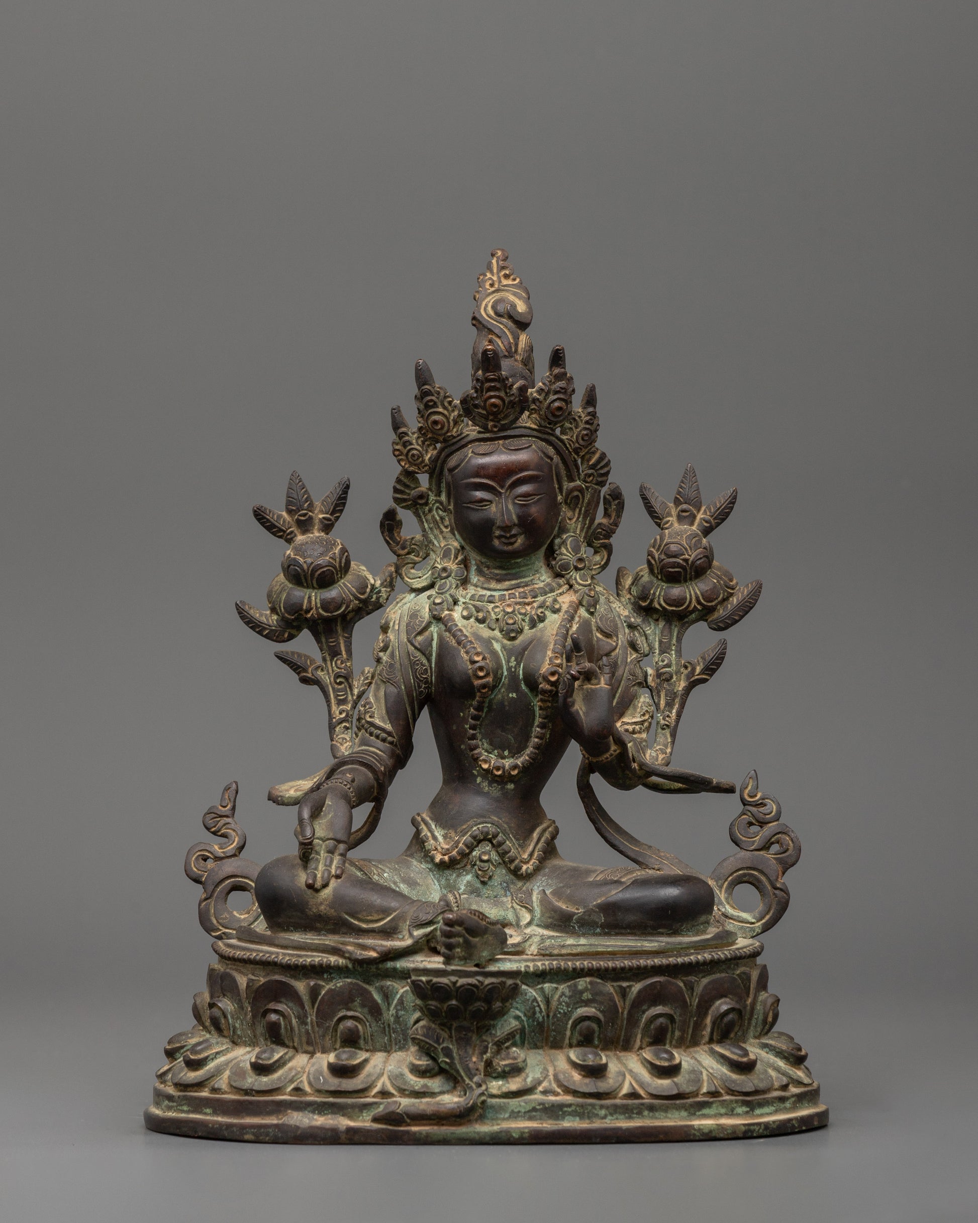 green-tara-antique-statue