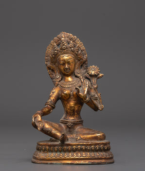 Green Tara Goddess Buddhism Statue | Embodiment of Compassion and Swift Protection