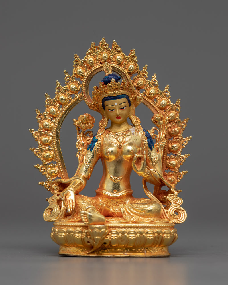 Elegant Female Bodhisattva Green Tara Statue