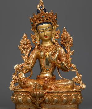 Green Tara Copper Statue