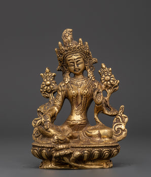 handmade spiritual Green Tara Statue