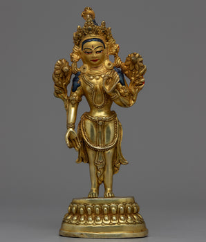 Goddess Standing Green Tara Statue