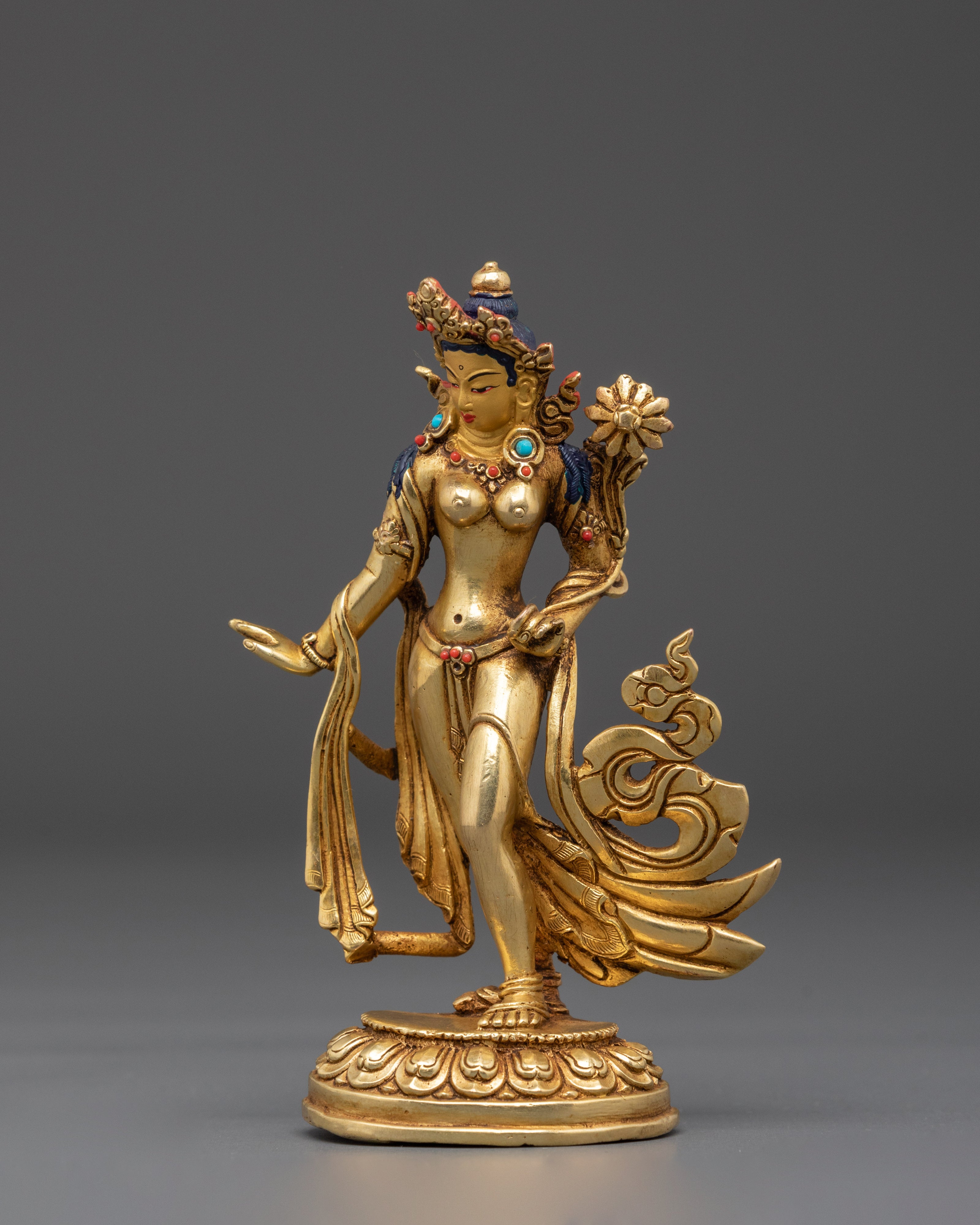 Sacred Standing White Tara Sculpture | Dance of Compassion