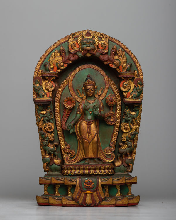 Turquoise Powder Green Tara Statue