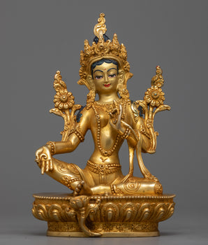 Machine Made Arya Green Tara Statue