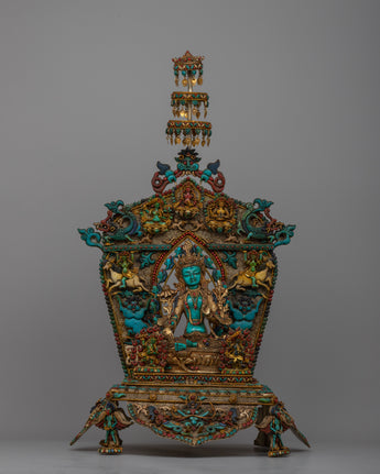 Premium Green Tara Prayer Statue