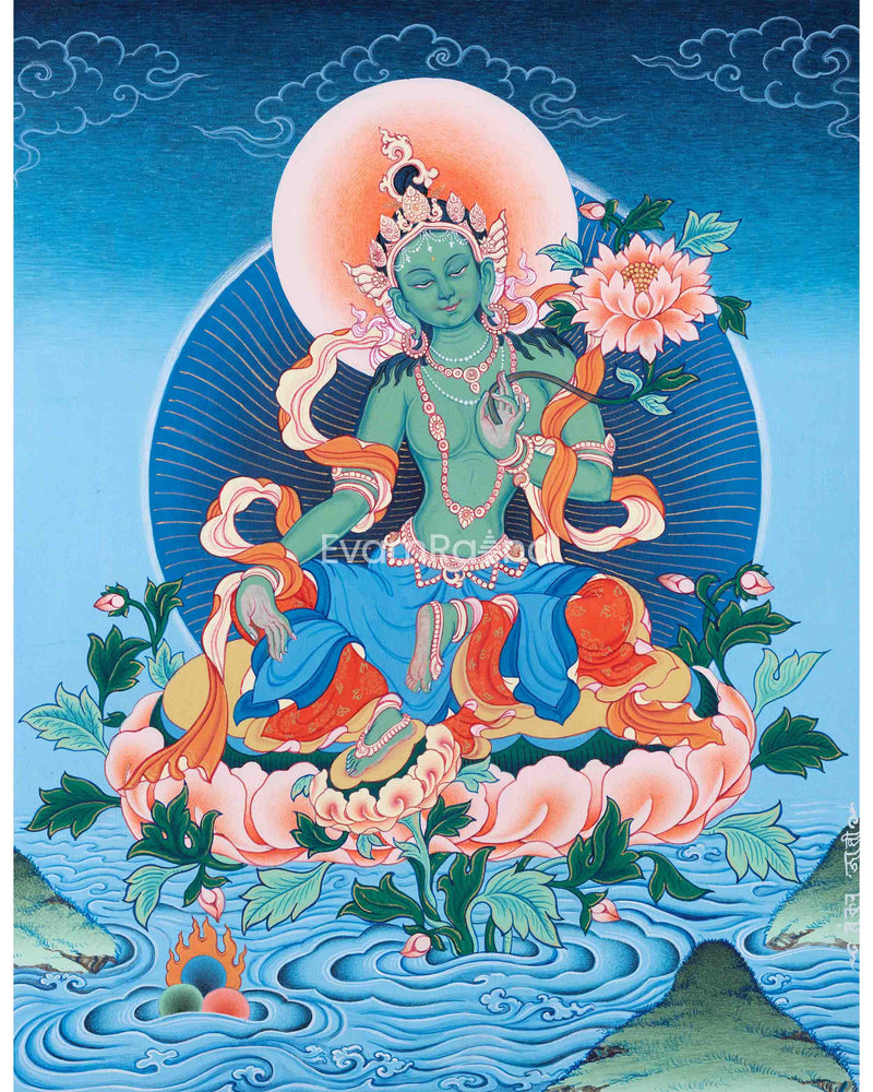 High-Quality Giclee Art Print For Green Tara Chant 