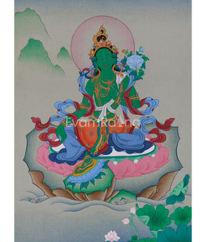 Hand-Painted Tibetan Arya Tara