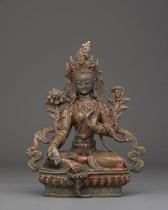Compassionate Green Tara Handmade Figurine 