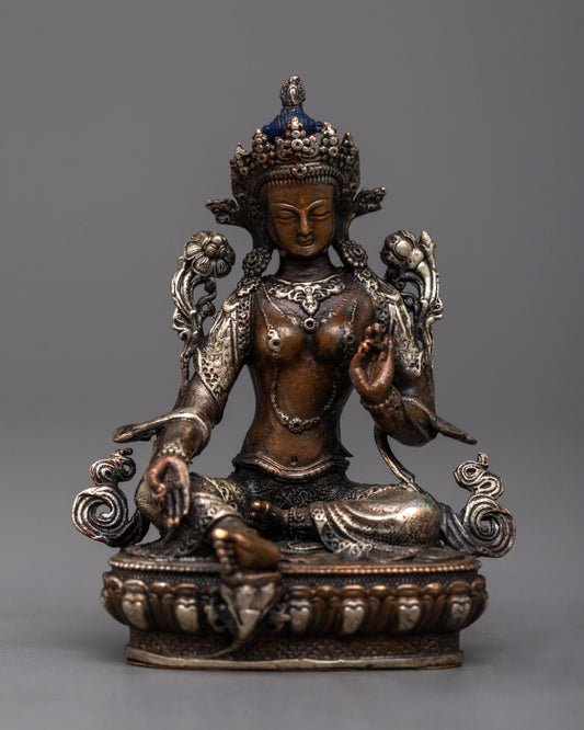 Buddhist Machine Made Green Tara Statue 