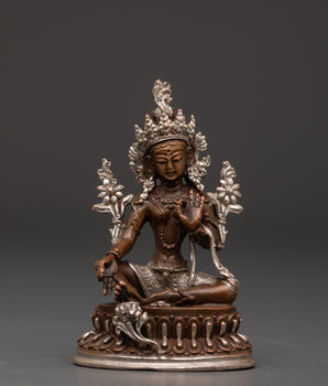 handmade-statue-of-green-tara