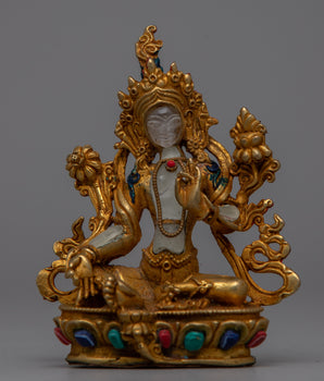 Tibetan Green Tara Statue