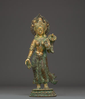 standing-green-tara-statue