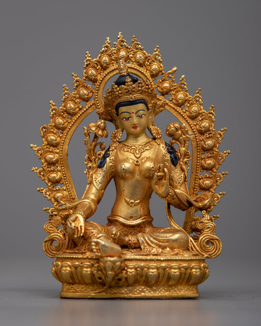 Miniature Green Tara Statue 