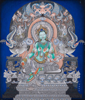 High- Quality Green Tara Guru Nepali Print