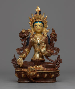 Religious Green Tara Statue