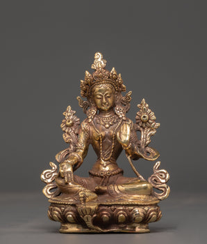 Green Tara Copper Statue