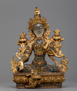 Green Tara Guru Statue
