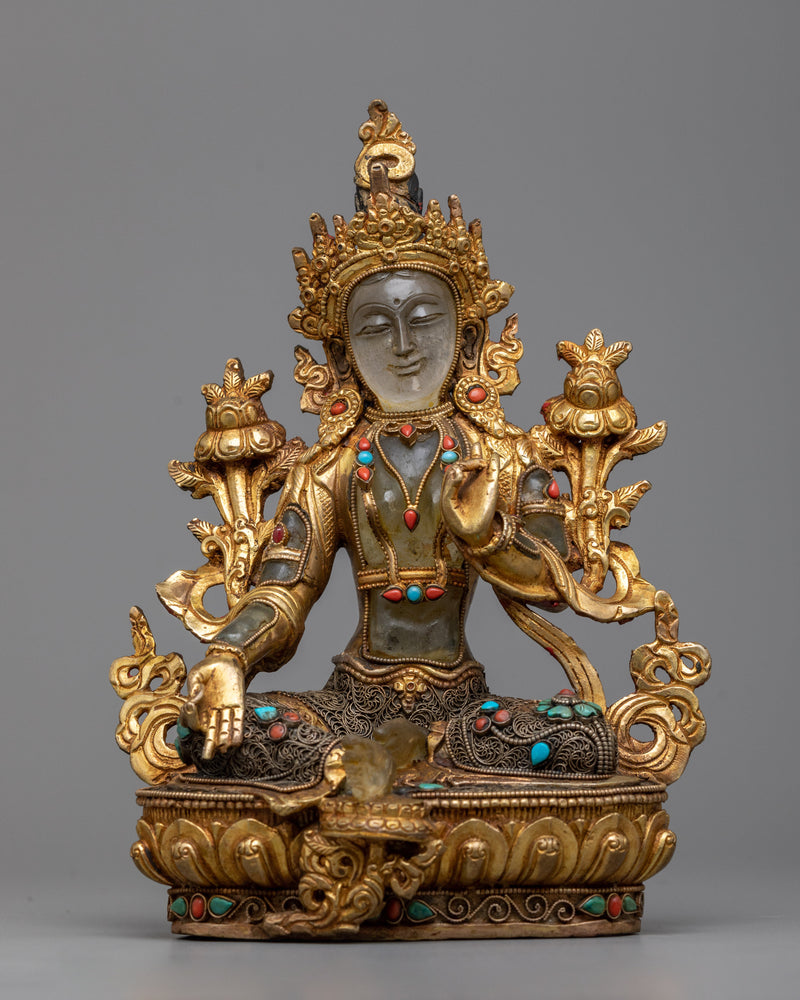 Green Tara Guru Statue