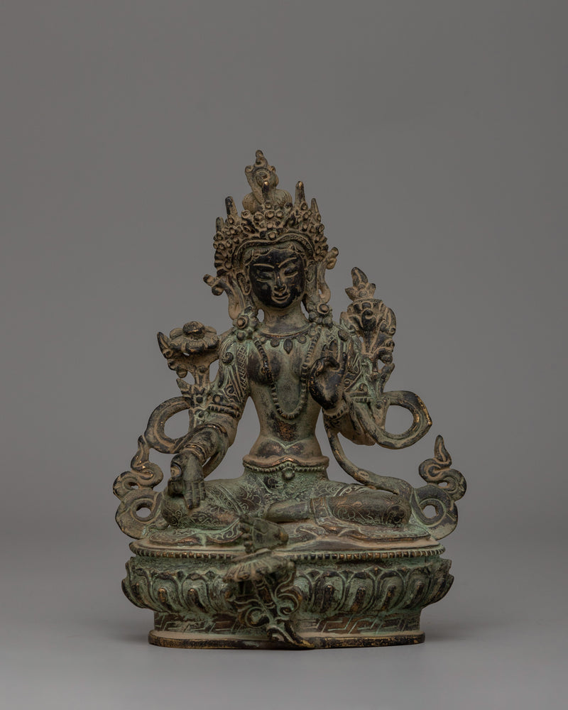 Handmade Green Tara Statue