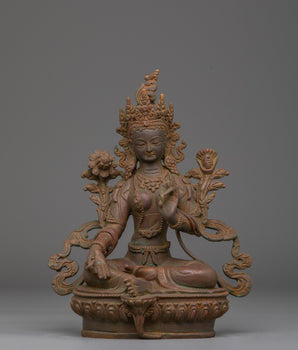 Divine Bodhisattva Green Tara Handmade Statue