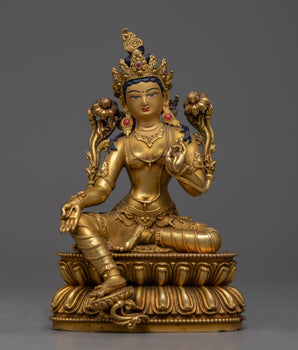 Goddess Green Tara Buddhism Statue | Machine crafted Sculpture