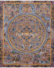 Grey Colored Buddha Mandala