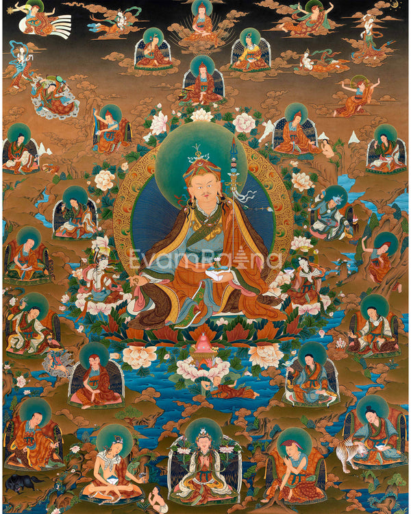 Guru Rinpoche Thangka, 25 disciples of Padmasambhava