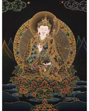 Traditional Peaceful Guru Rinpoche Thangka 