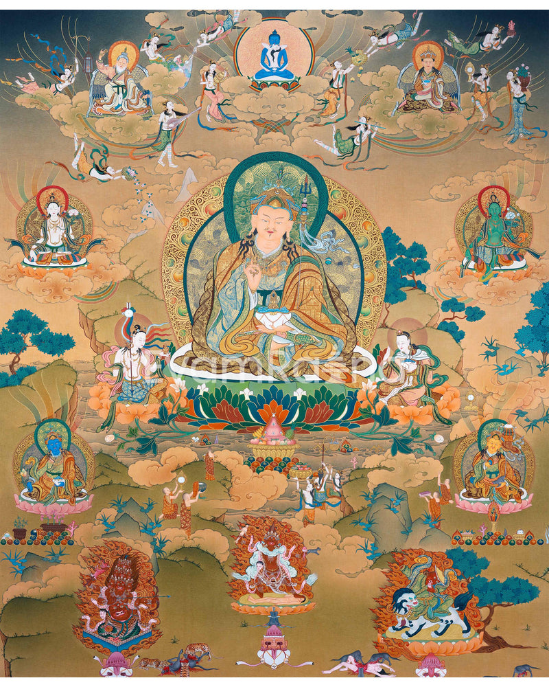 Guru Rinpoche Thangka, Guru Padamsambhava, 