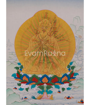 Unique Rainbow Style Guru Rinpoche Painting