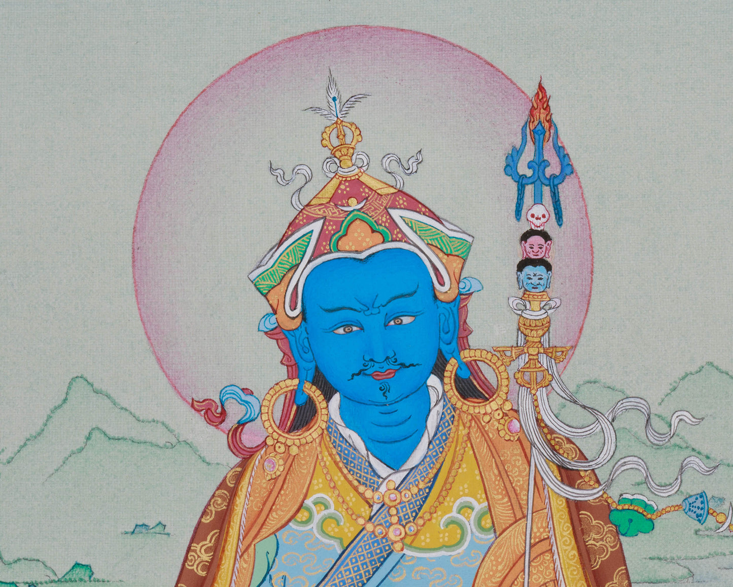 Guru Orgyen Menla Thangka | The Healing Guru in Exquisite Detail