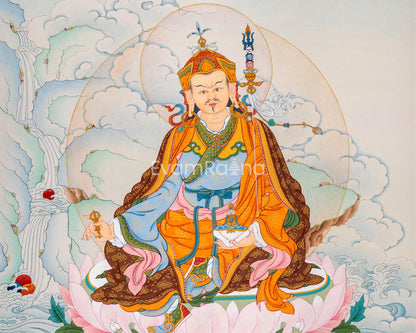 Surreal Lotus master Guru Padmasambhava Thangka