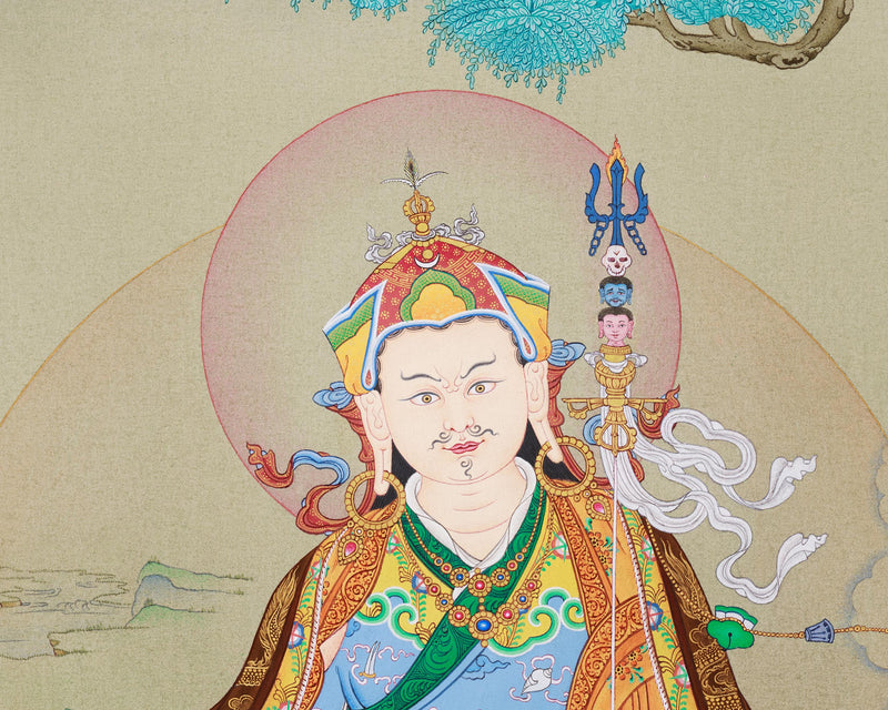 Lotus Vajra Guru Rinpoche | Hand-Painted Sacred Art