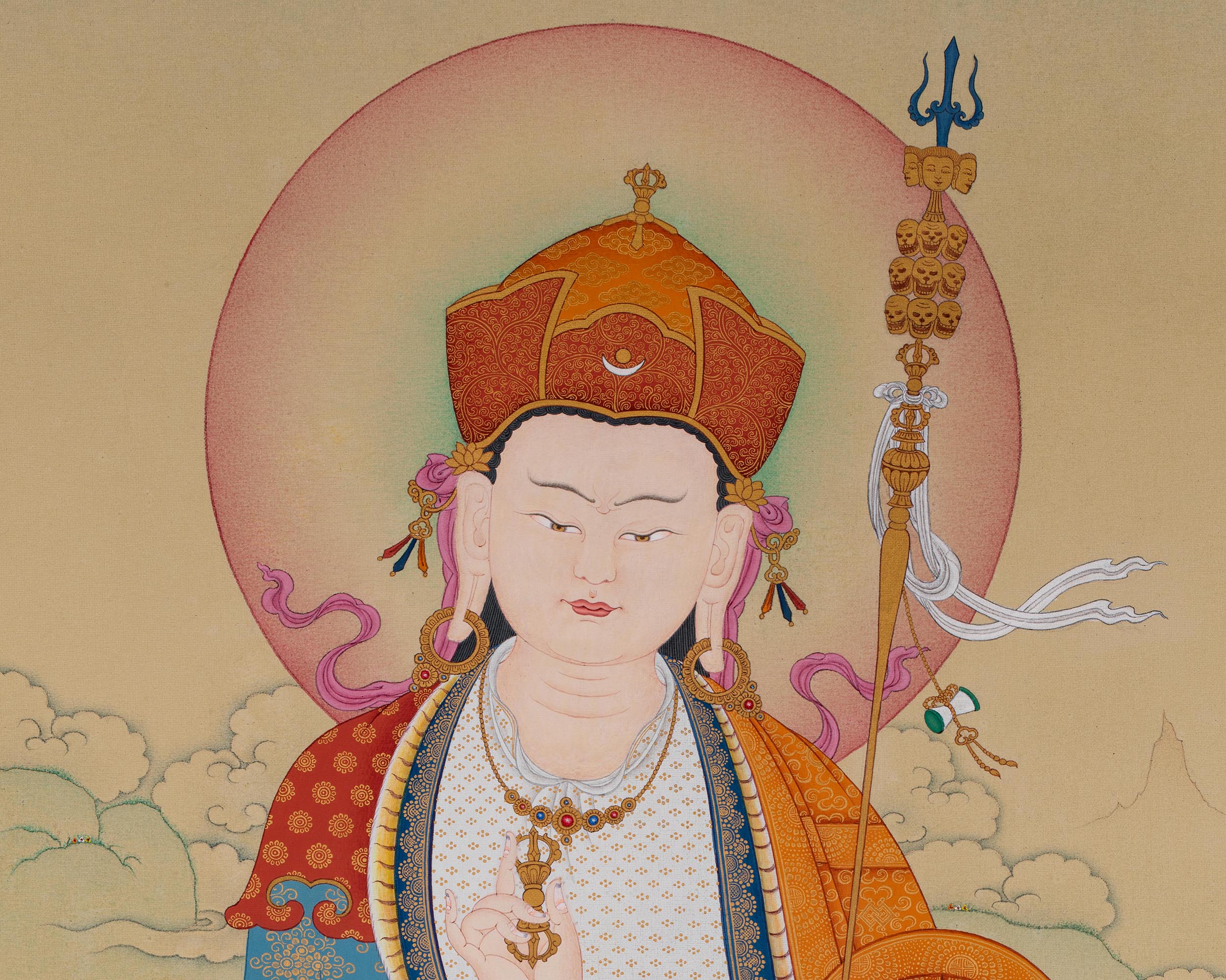 Guru Rinpoche Artwork | Padmasambhava, The Lotus Born | Traditional Thangka Print