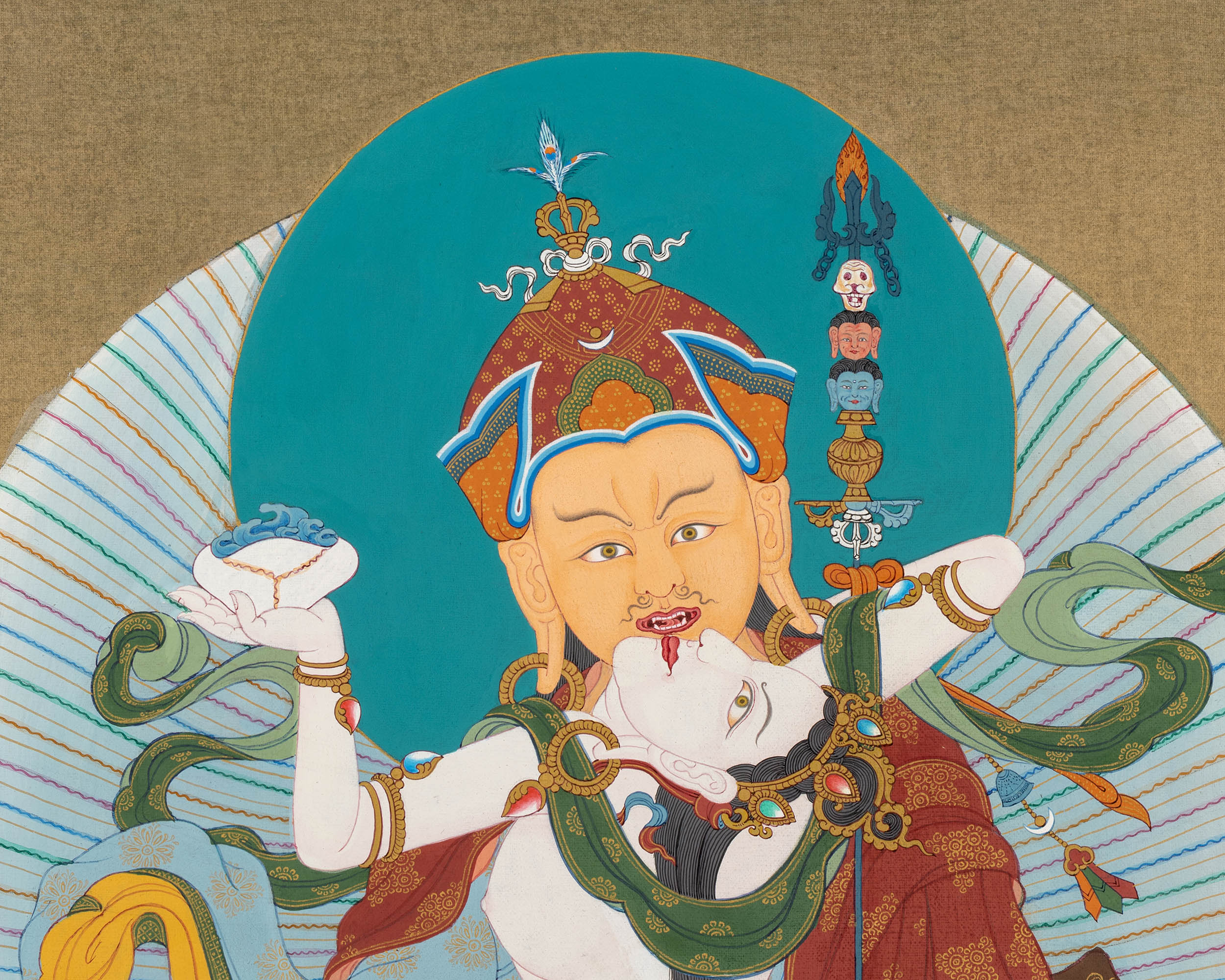 Guru Rinpoche with Consort Giclee Print | High-Quality Padmasambhava Artwork