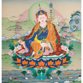The Lotus Born Guru Thangka Print's 