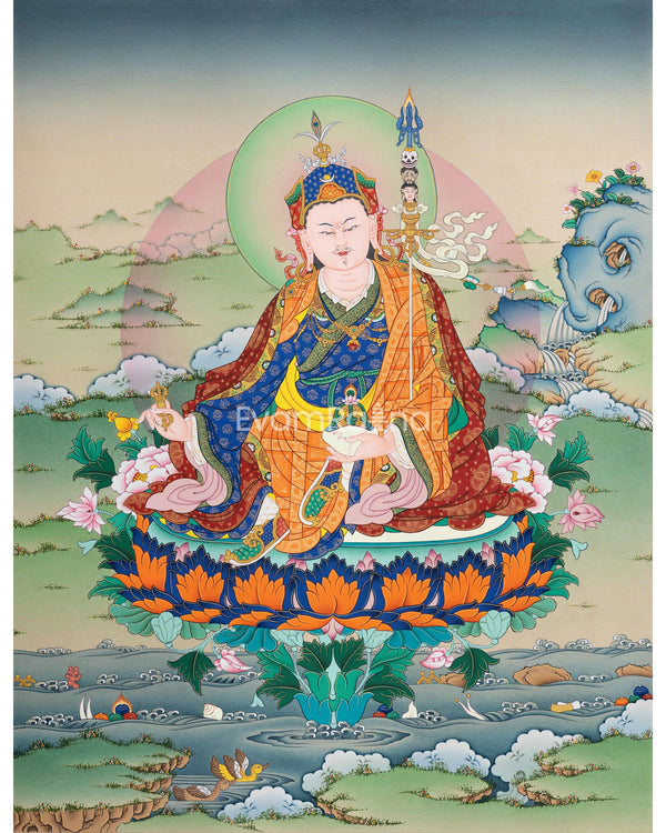 The Lotus Born Guru Thangka Print's 