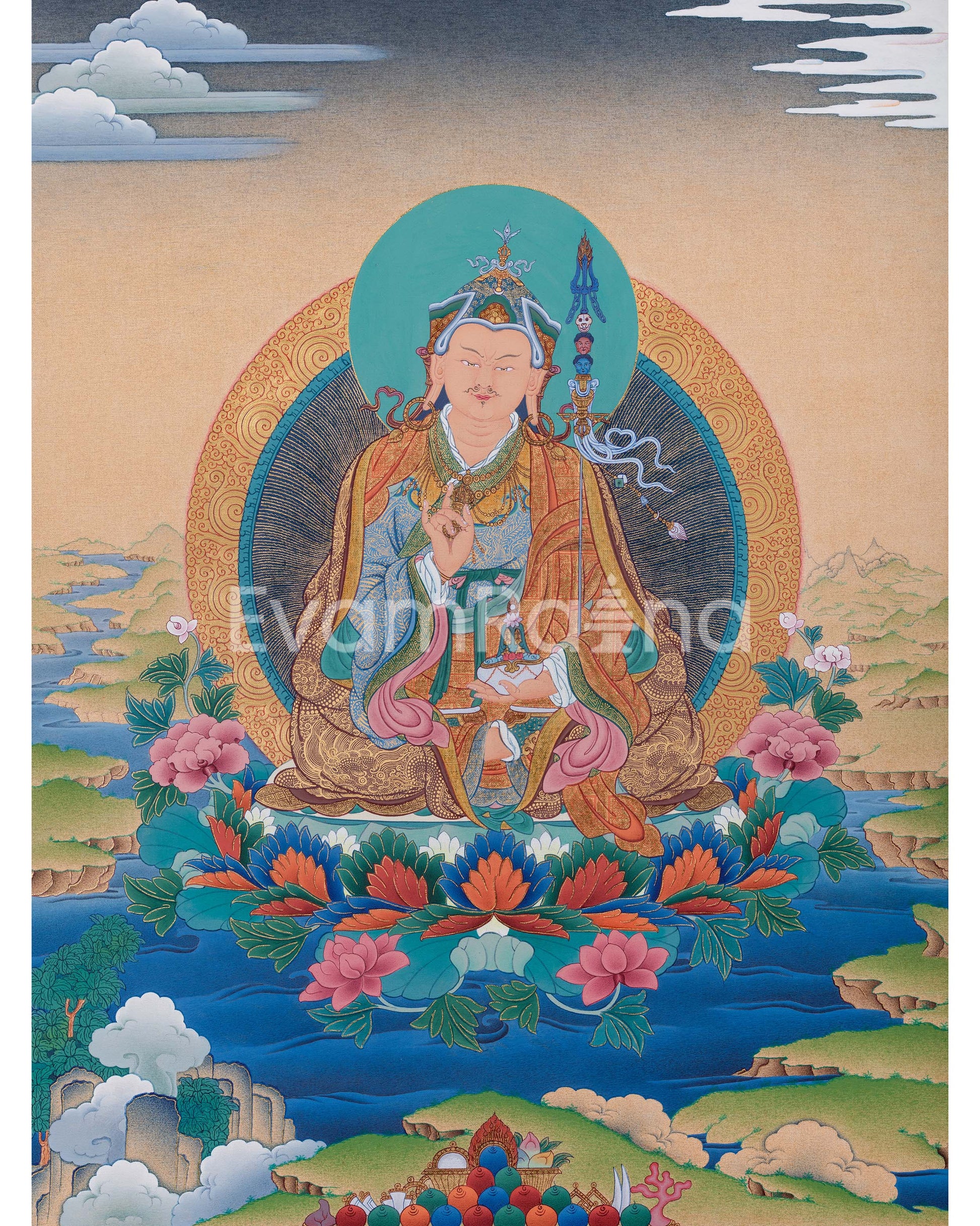 Guru Rinpoche Thangka Print 